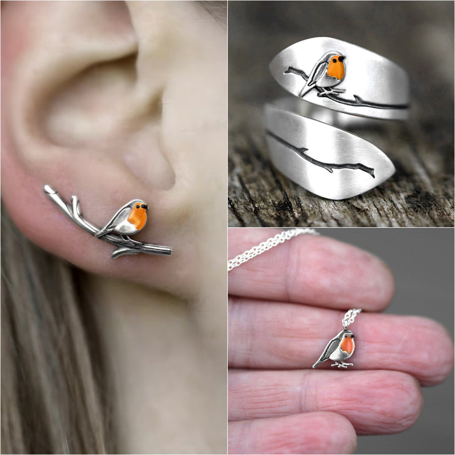 Roodborstje sieradenset