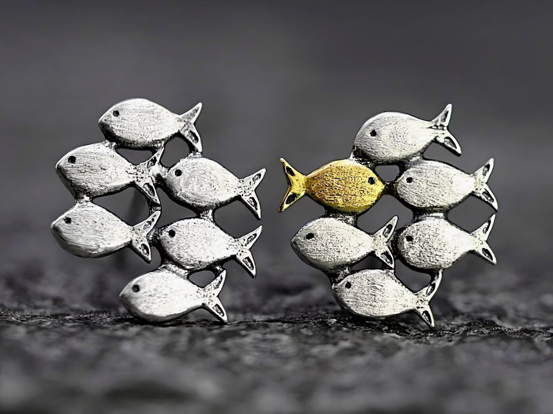 Tegen de stroom in oorbellen